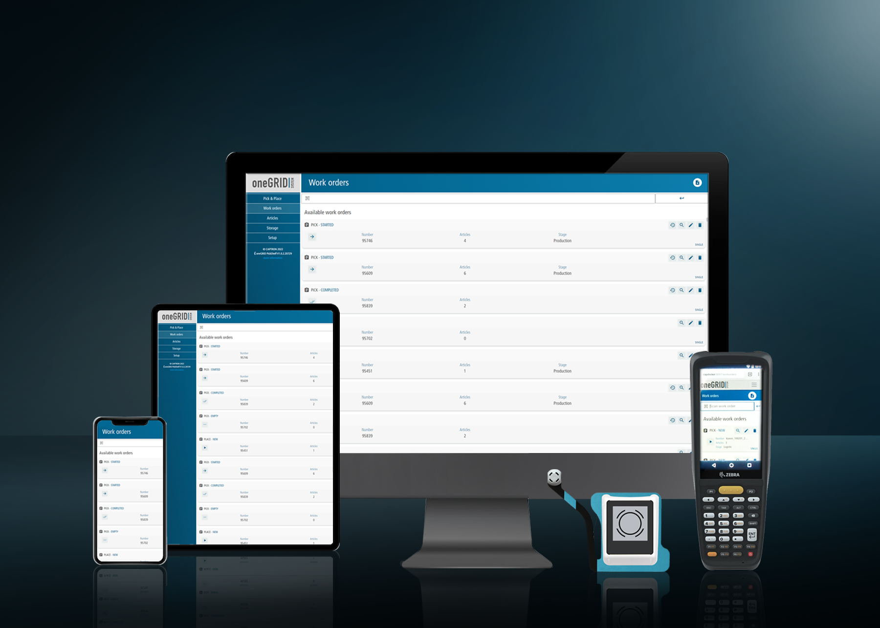 [Translate to Chinesisch:] pick-by-light software oneGRID app